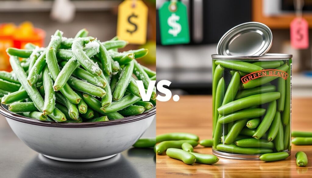 Cost comparison of frozen and canned green beans