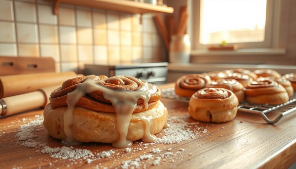 baking cinnamon rolls