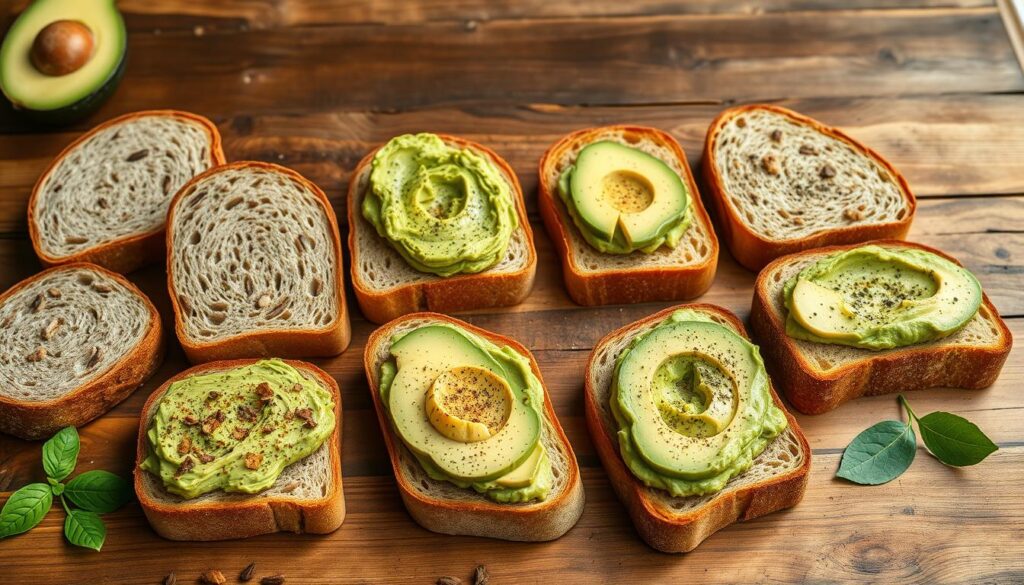 comparison of bread for avocado toast