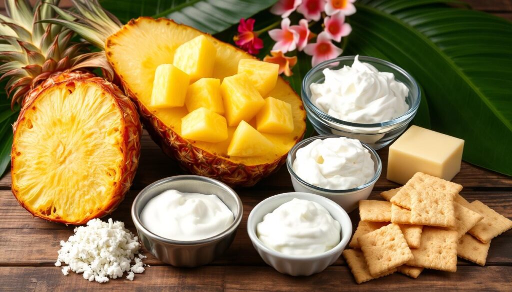 ingredients for creamy pineapple casserole