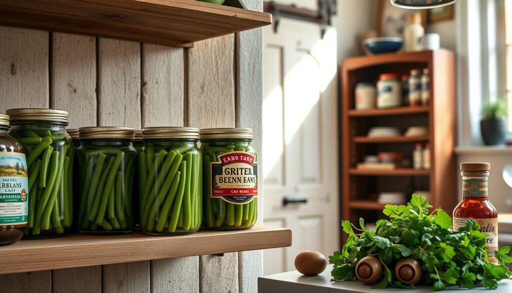 storing canned green beans