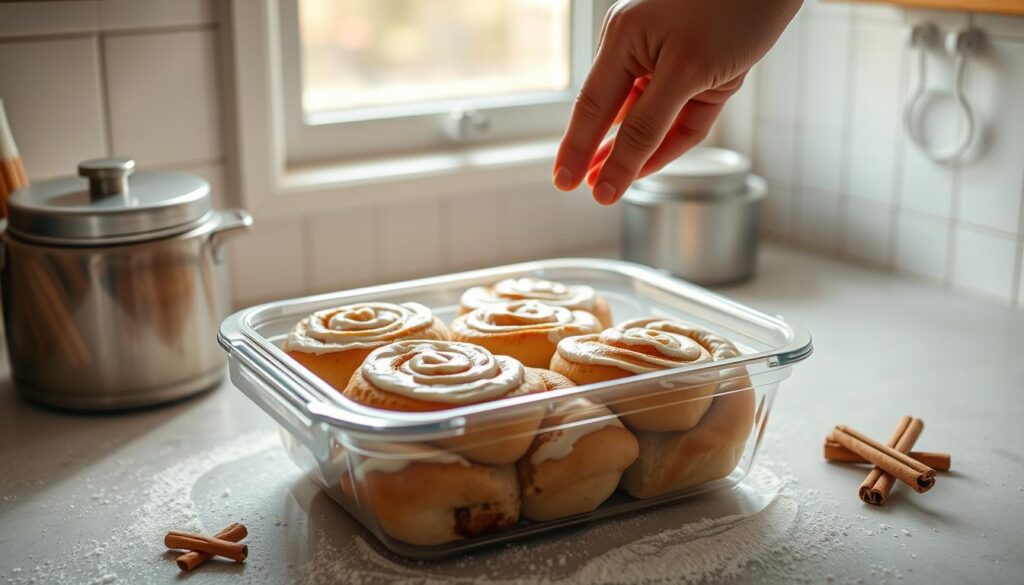 storing cinnamon rolls