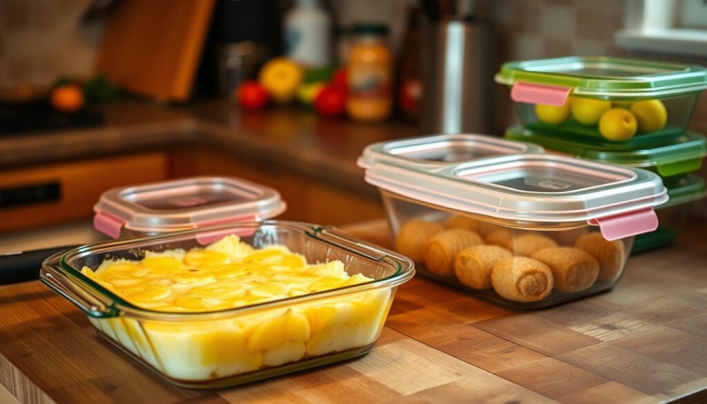 storing pineapple casserole leftovers