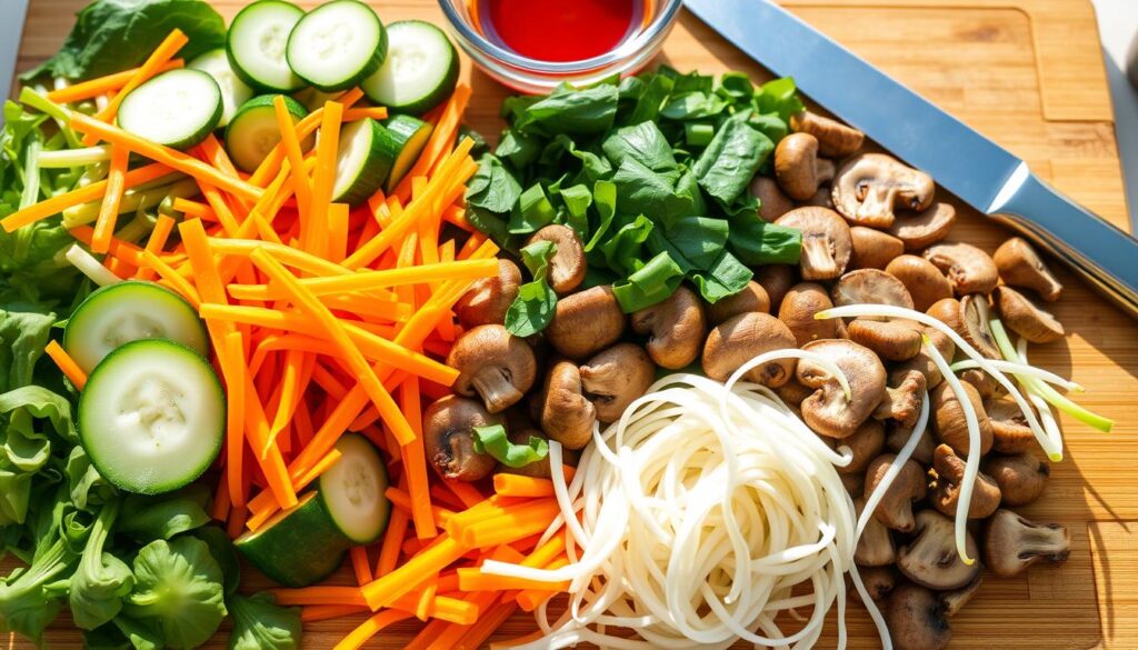 Bibimbap Vegetable Preparation