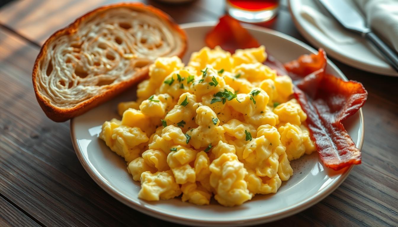 How Restaurants Make Fluffy Scrambled Eggs