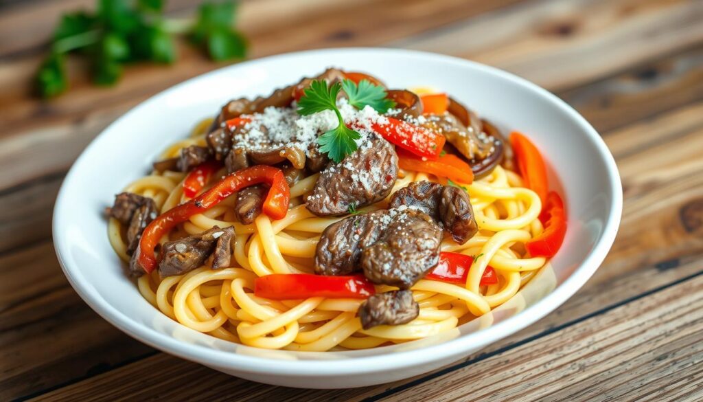 Philly Cheesesteak Pasta