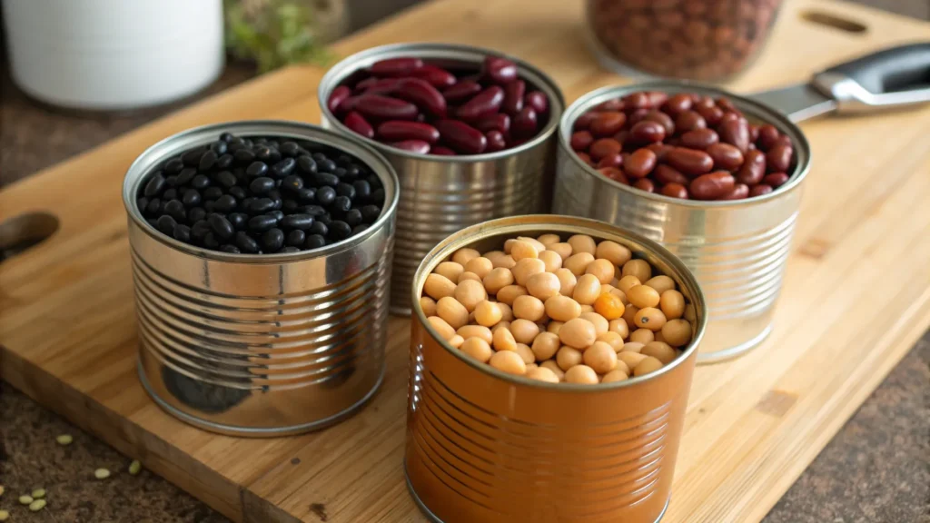 How many beans fit in a standard can?