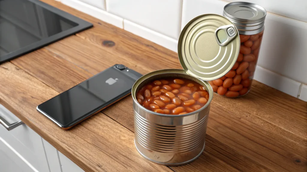 How many beans fit in a standard can?