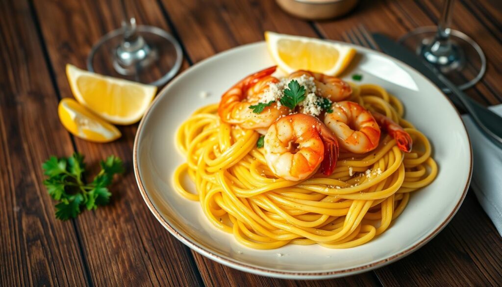 best garlic butter shrimp fettuccine recipe