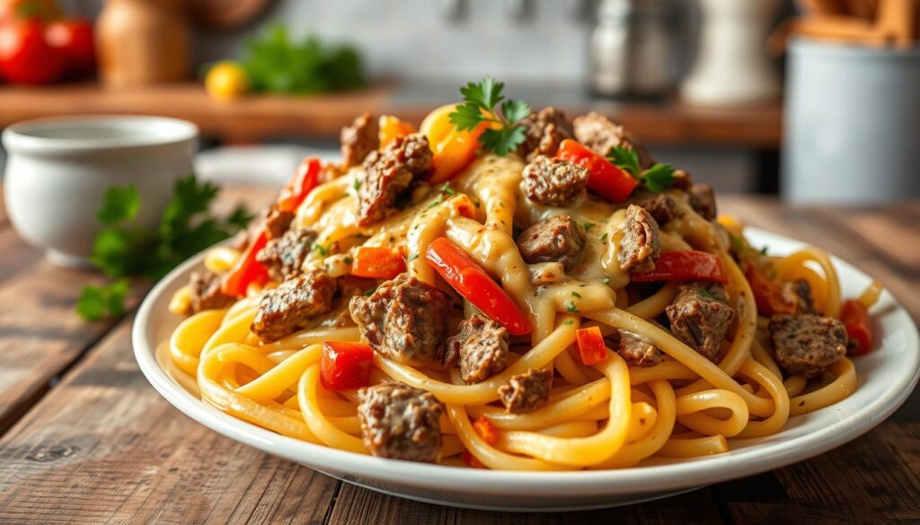 best philly cheesesteak pasta