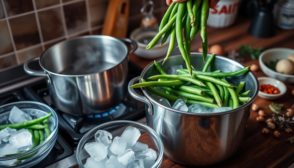 blanching green beans