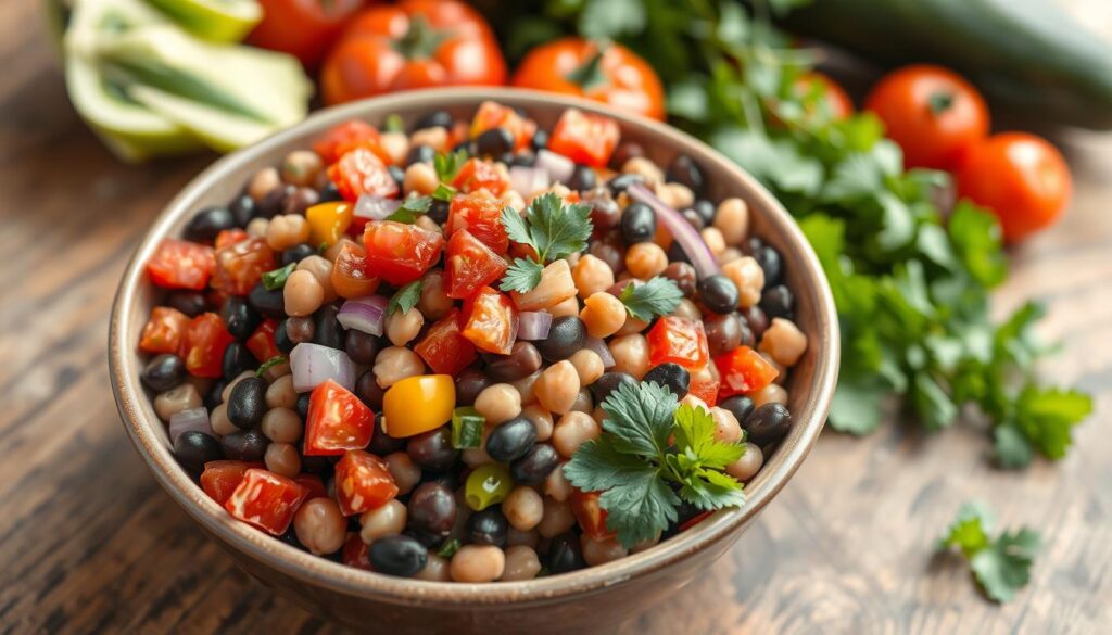 fiber-rich bean salad