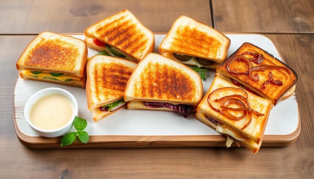 popular variations of gourmet grilled cheese