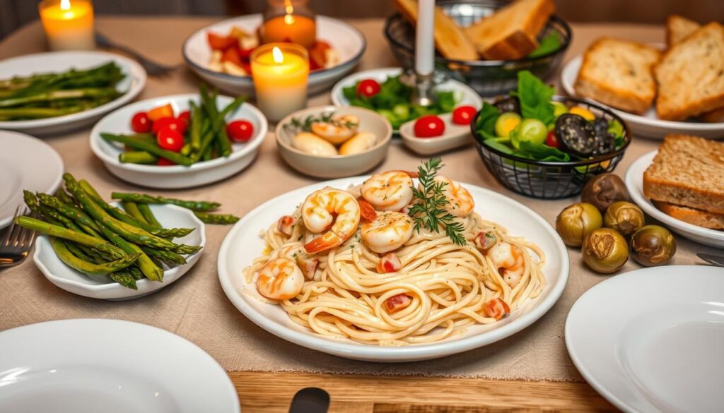 side dishes for shrimp fettuccine alfredo